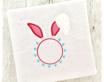 Easter Monogram Applique Machine Embroidery Designs, Easter Embroidery Design, Bunny Applique Designs, Easter Applique, Bunny Ears Applique