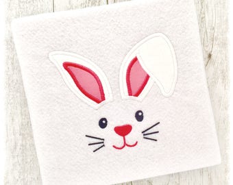 Bunny Face Applique Machine Embroidery Designs, Easter Applique Designs, Embroidery Bunny Applique 4x4, Easter Embroidery, Bunny Embroidery