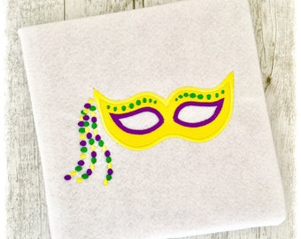 Mardi Gras Mask Applique Machine Embroidery Designs, Mardi Gras Applique Designs, Mardi Gras Mask Applique Design, Mardi Gras Embroidery