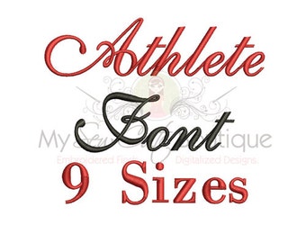 PES Embroidery Fonts - Machine Designs Monogram Letters for BX - 9 Sizes - Instant Download