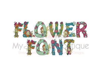 Girly Machine Embroidery Font Monogram Alphabet Girly Embroidery Fonts for Girls Fancy Embroidery Fonts Baby Embroidery Font Kids Embroidery