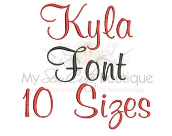 Script Embroidery Font Letter Embroidery Designs Cursive Embroidery File VP3 Embroidery Font BX Alphabet PES Machine Font DST