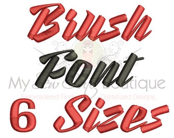 Brush Script Embroidery Fonts Machine Pattern PES BX Designs - Script Monogram Font Embroidery Design - 6 Sizes - Instant Download