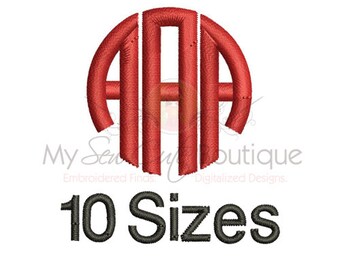 Circle Monogram Machine Embroidery Font Alphabet, Circle Monogram Embroidery Font, Circle Embroidery Monogram BX, Circle Monogram Fonts JEF