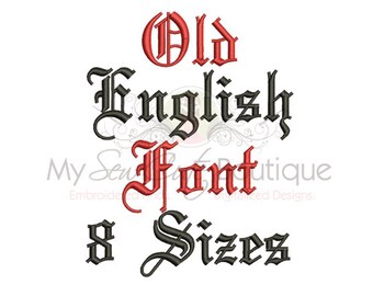 Old English Machine Embroidery Font Monogram Alphabet, Old English Embroidery Font, Embroidery Design Old English, Boy Embroidery Font PES