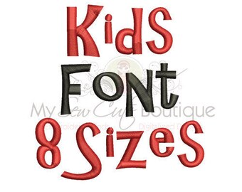 Kids Machine Embroidery Font Monogram Alphabet, Kids Embroidery Font Embroidery Designs, Monogram Embroidery Letters, Thick Embroidery Font
