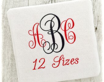 Vine Monogram Machine Embroidery Font Alphabet, Vine Embroidery Font Embroidery Design, Interlocking Monogram Embroidery Font, BX Fonts