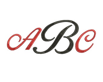 Embroidery Monogram Script - Machine Embroidery Font - Sizes 1.6, 3 and 3.8 inch