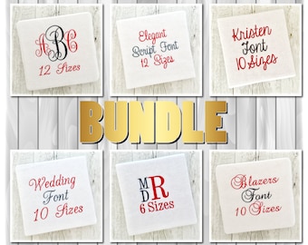 Embroidery Font Bundle, Embroidery Monogram Fonts, Embroidery Font Pack Pes Fonts, Machine Embroidery Font Bundles Pes, BX Fonts Bundle