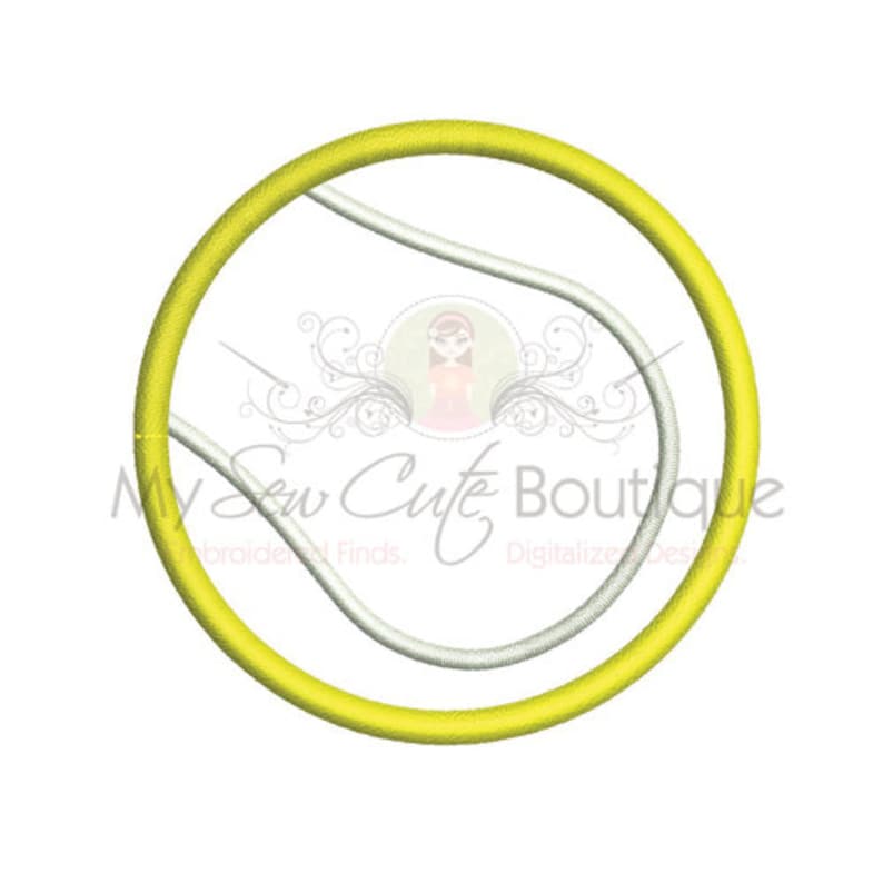 Tennis Ball Applique Machine Embroidery Design Tennis Etsy