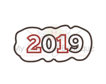 2019 Applique Machine Embroidery Design - 4 Sizes - Instant Download
