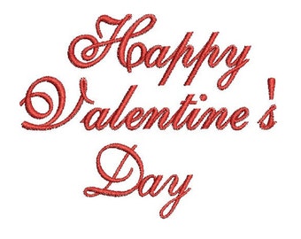Embroidery Design, Happy Valentines Day, Machine Embroidery, Love Embroidery, Valentine Embroidery, Filled Design, Romantic Embroidery