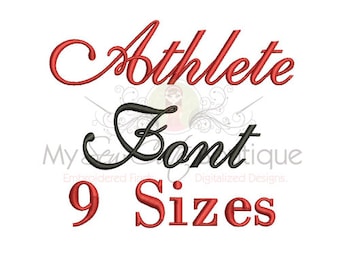 PES Embroidery Fonts - Machine Designs Monogram Letters for BX - 9 Sizes - Instant Download