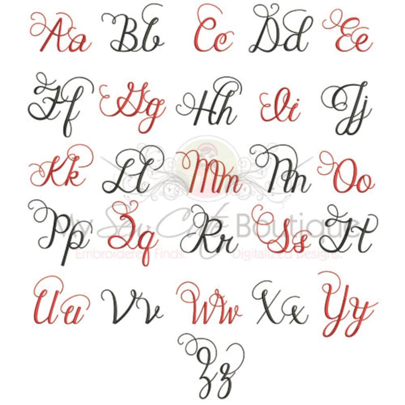 30+ Machine Embroidery Fonts Bx