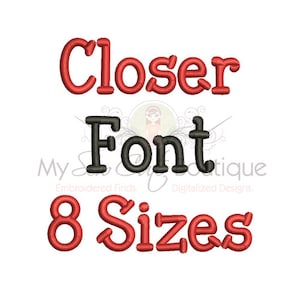 Dot Embroidery Font - BX Files Machine Fonts Monogram Designs - 8 Sizes - Instant Download