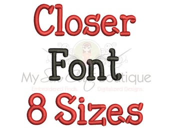 Dot Embroidery Font - BX Files Machine Fonts Monogram Designs - 8 Sizes - Instant Download