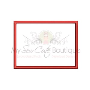 Rectangle Applique Machine Embroidery Design, Rectangle Applique Design, Rectangle Applique Frame, Name Tag Applique, Frame Applique