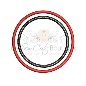 Double Circle Applique Machine Embroidery Design, Double Applique Design, Circle Applique Design, Embroidery Border, Embroidery Circle
