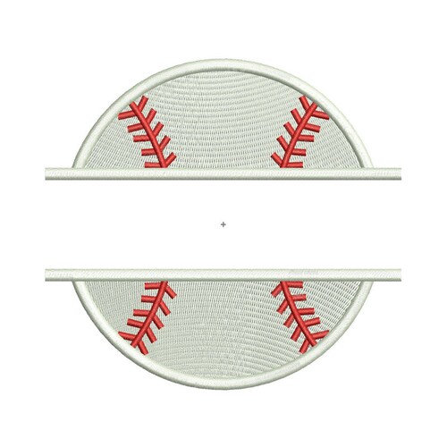 Split Baseball Machine Embroidery Design, Split Baseball Embroidery Designs, Baseball Embroidery Design, Softball Embroidery Design