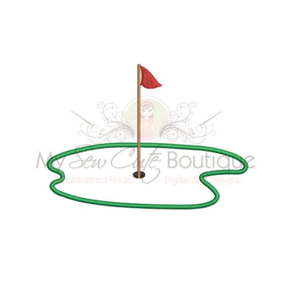 Golf Applique Machine Embroidery Design Golf Embroidery Etsy