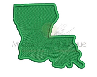 Louisiana Machine Embroidery Design Louisiana Embroidery LSU Embroidery State Embroidery, USA Embroidery, Map Embroidery, America Embroidery