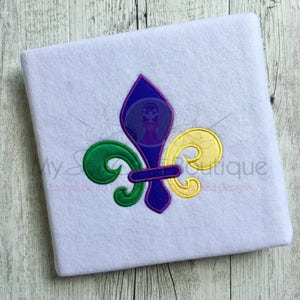 Fleur De Lis Applique Machine Embroidery Designs, Mardi Gras Applique Designs, Embroidery Applique Design, Machine Applique Embroidery, PES