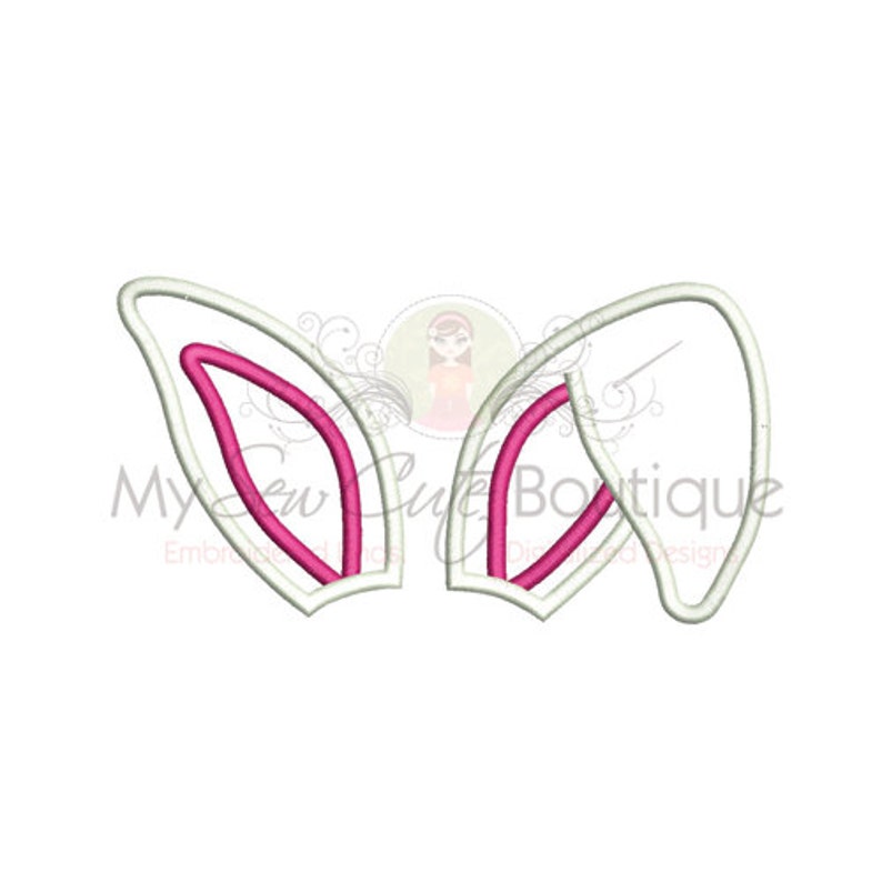 Bunny Ears Applique Machine Embroidery Designs Bunny Applique Etsy