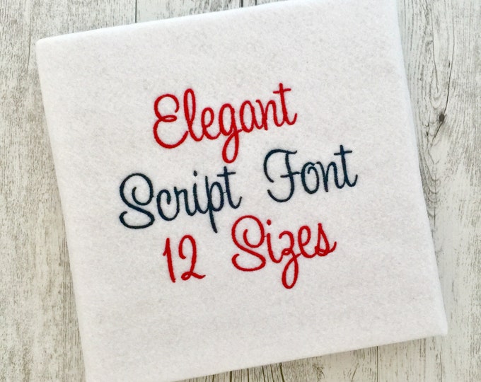 Script Embroidery Machine Font, Script Embroidery Font, Embroidery