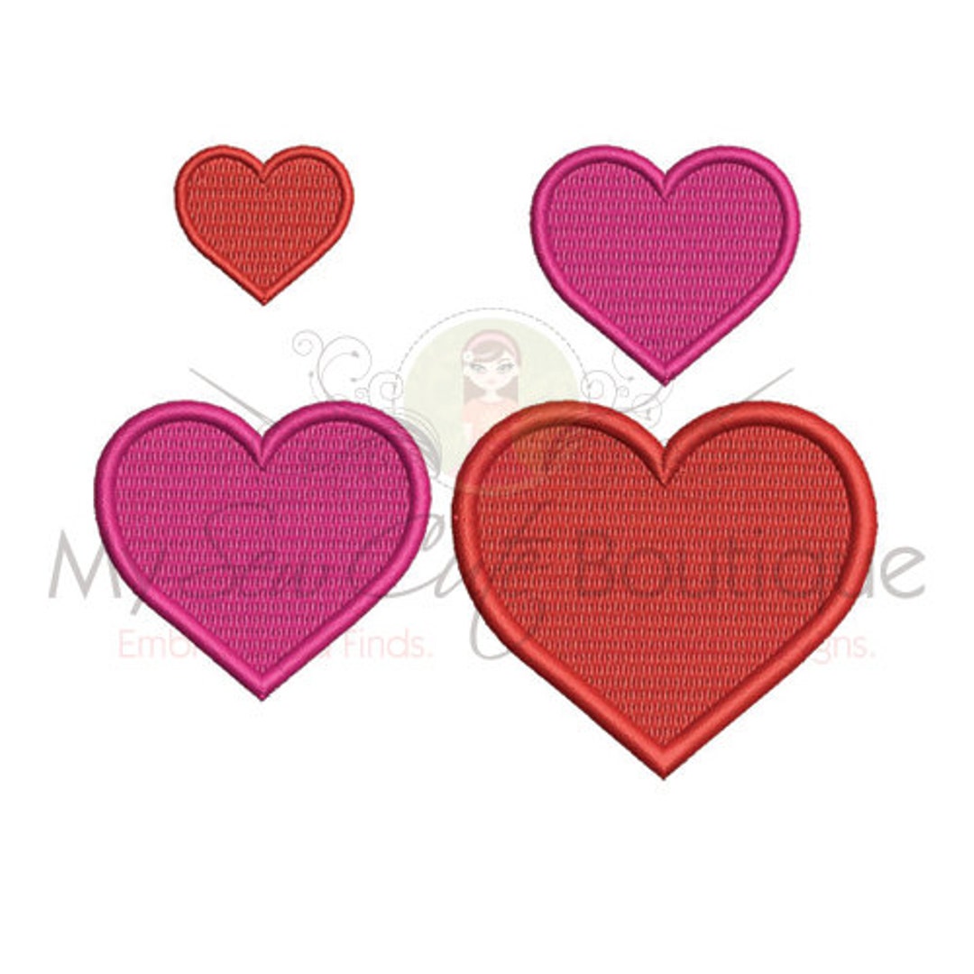 Embroidery Design, Machine Embroidery, Heart Embroidery, Heart PES