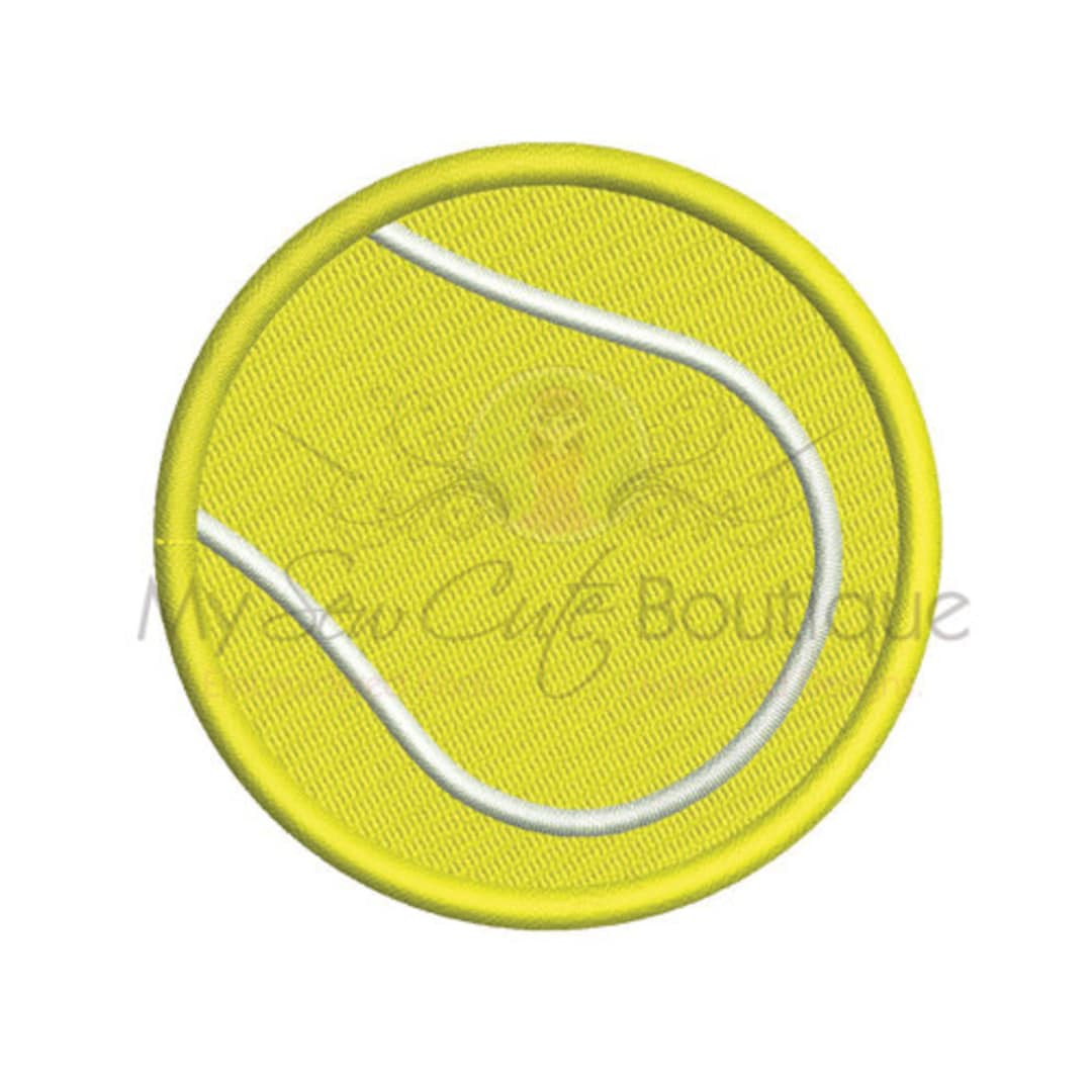 Tennis Ball Machine Embroidery Design, Tennis Ball Embroidery Design