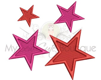 Star Machine Embroidery Design, Star Embroidery Design, Small Star Embroidery Designs, Stars Embroidery Design, Cloud Embroidery Design