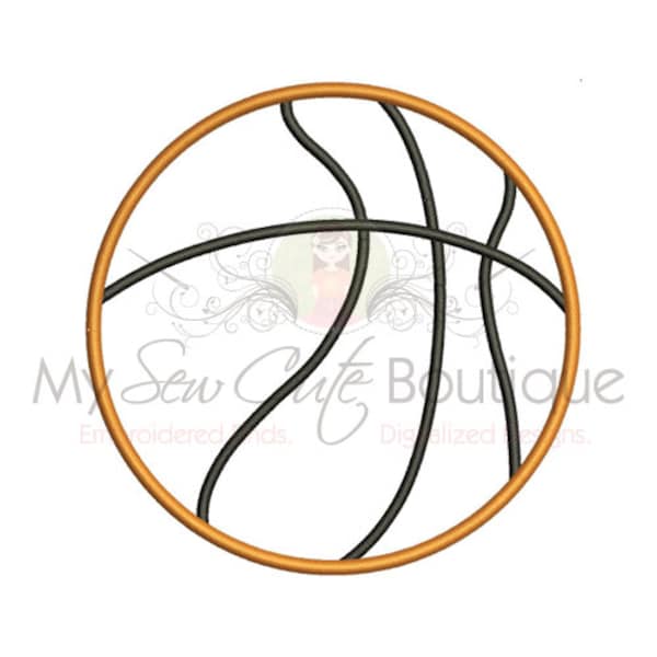 Basketball Applique Machine Embroidery Designs, Sport Applique Designs, Embroidery Applique Design, Machine Applique, PES Applique, DST