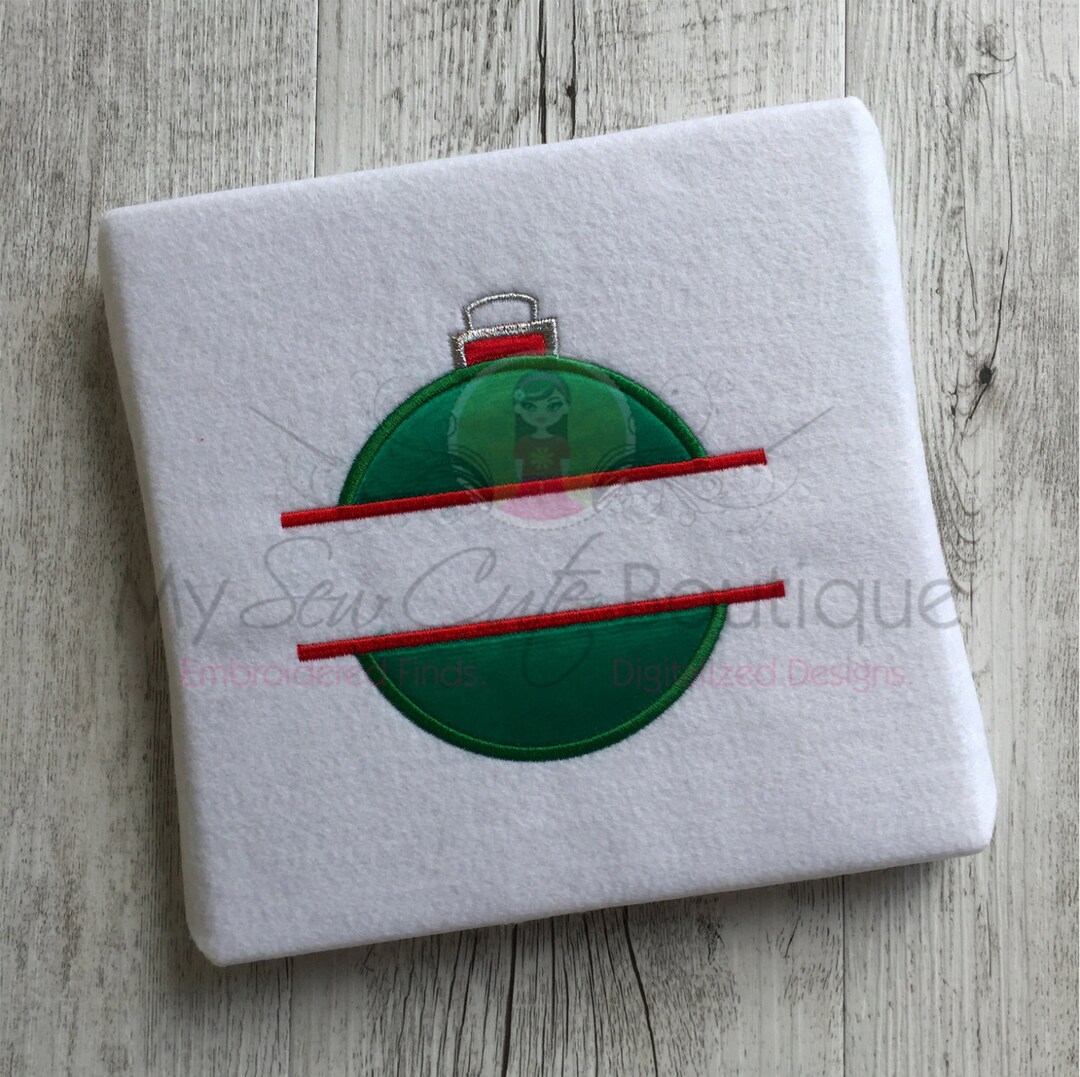 Split Christmas Ornament Applique Machine Embroidery Designs Christmas