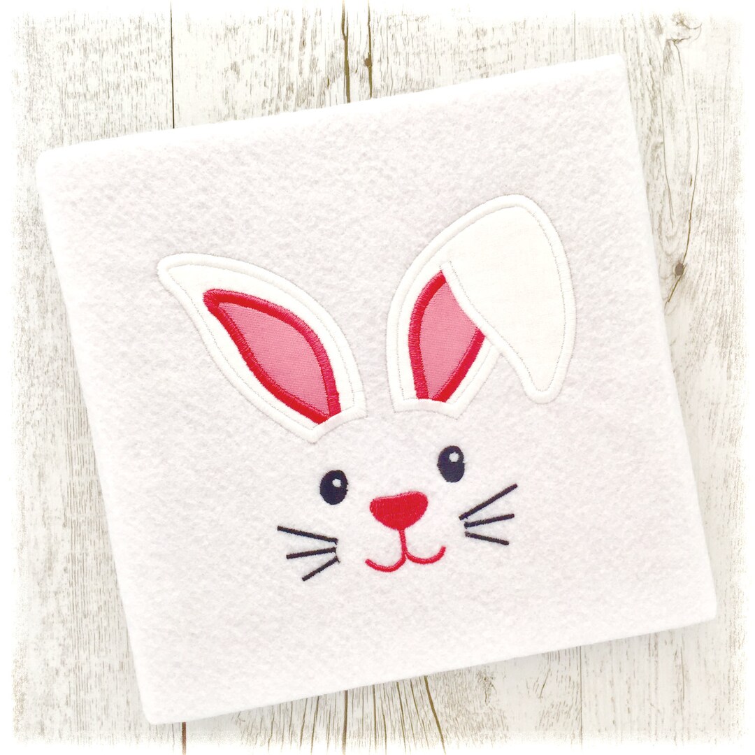 Bunny Face Applique Machine Embroidery Designs, Easter Applique Designs
