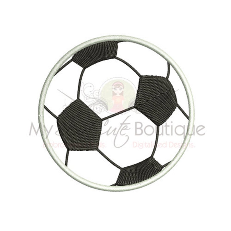 Soccer Ball Applique Machine Embroidery Designs Soccer Etsy