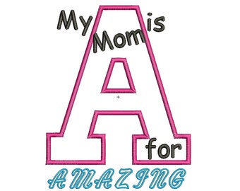 Amazing Mom Applique Design