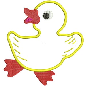 Duck Applique Machine Embroidery Designs, Duck Embroidery Design, Animal Applique Designs, Easter Applique, Baby Applique, Machine Applique