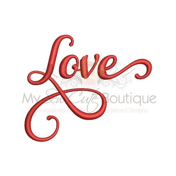 Love Machine Embroidery Designs Love Embroidery Design Girl Etsy