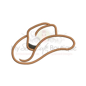 Cowboy Hat Applique Machine Embroidery Designs, Cowboy Hat Applique, Cowboy Hat Embroidery Design, Hat Embroidery Western Applique DST Files