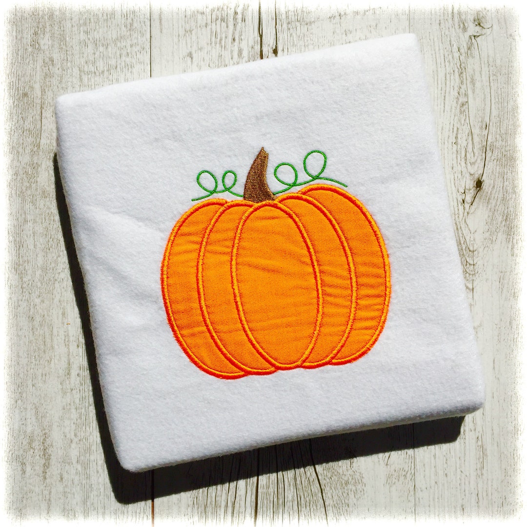 Pumpkin Applique Machine Embroidery Designs Halloween Applique Design