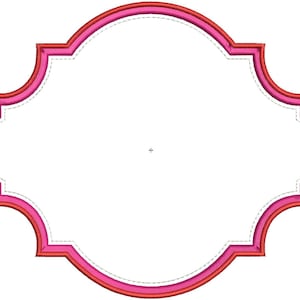 Scallop Machine Embroidery Design, Scallop Embroidery Design, Scallop Applique Design, Scalloped Applique Frames, Frame Applique Download