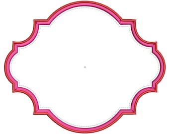 Frame Applique Machine Embroidery Design, Frame Applique Design, Frame Embroidery Design, Applique Frames Monogram Applique Embroidery Frame