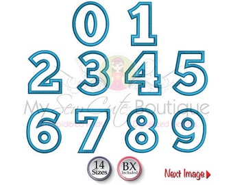 Number Applique Machine Embroidery Designs, Applique Numbers, Number Applique Designs, Large Birthday Embroidery Numbers, Kids Applique