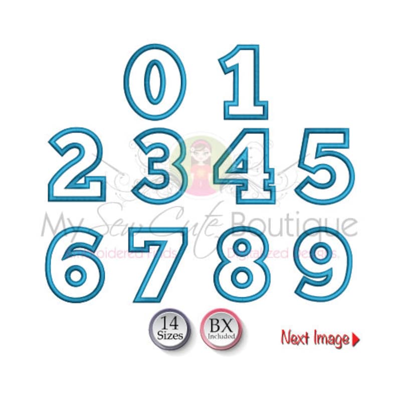 Number applique machine embroidery designs applique numbers  etsy Number applique machine embroidery designs applique numbers  etsy