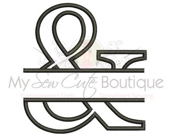 Split Ampersand Applique Machine Embroidery Design, Ampersand Applique Design, Ampersand Embroidery, Split Applique, Towel Embroidery