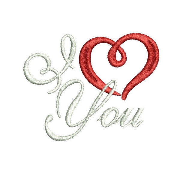 I Love You Machine Embroidery Designs, Valentine Embroidery Design, Heart Embroidery Files, Love Embroidery Machine, Girl Embroidery