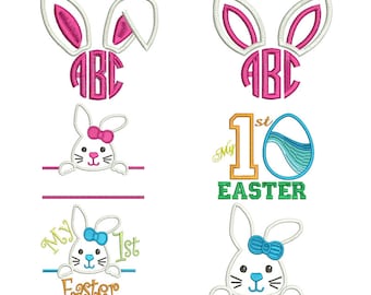 Easter Applique, Easter Embroidery, Embroidery Applique, Easter Bundle, Applique Design, Girl Easter Applique, Applique Embroidery