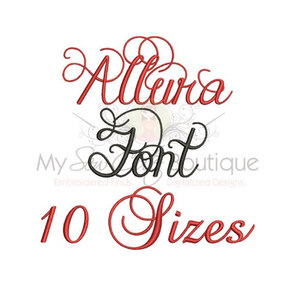 Monogram Embroidery Fonts - Fancy BX Machine Designs with PES - 10 Sizes - Instant Download