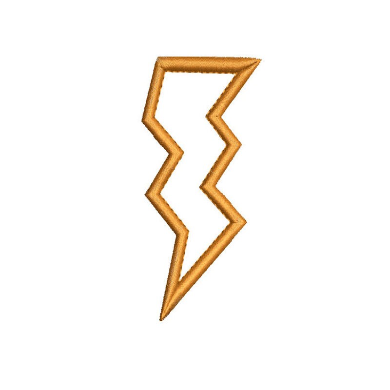 Lightning Bolt Applique Machine Embroidery Design, Lightning Bolt ...