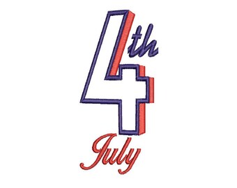 4th of July Applique Machine Embroidery Design, 4th of July Embroidery Applique Design, Fourth of July Applique Design, Patriotic Applique